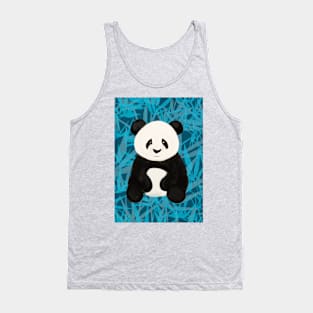 Panda Bear with a Blue Background Tank Top